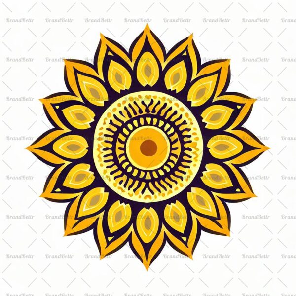 Abstrakte Sonnenblumenmandala